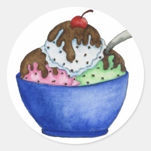 Eiscreme Runder Aufkleber