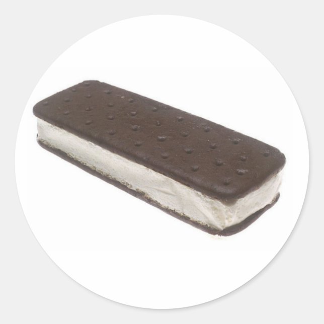 Eiscreme Sandwich Runder Aufkleber (Vorderseite)