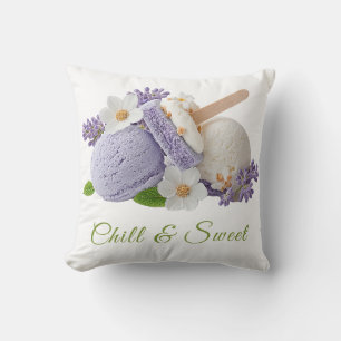 Eiscreme-Sandwich-Tag Wasserfarben Kissen
