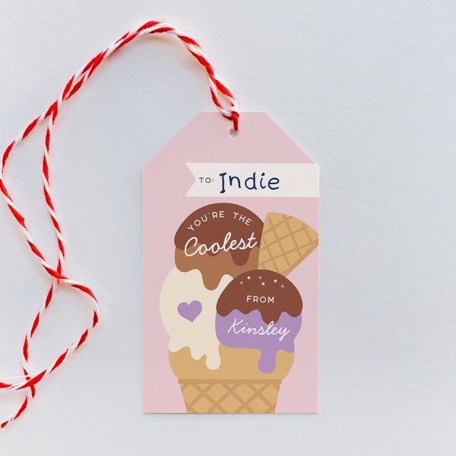 Eiscreme Scoop-Klassenzimmer Valentinstag Geschenkanhänger (Von Creator hochgeladen)