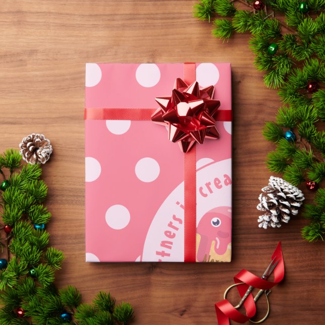 Eiscreme Scoops Niedlich Romantischer Valentinstag Geschenkpapier (Feiertagsgeschenk)