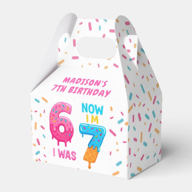 Eiscreme Sechs Sieben 67 Geburtstagsgeschenkbox Geschenkschachtel (Vorderseite)