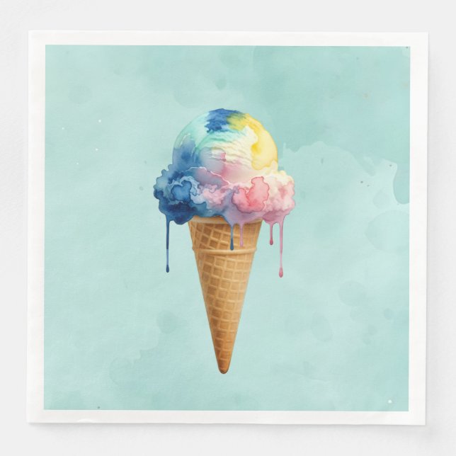 Eiscreme Serviette (Vorderseite)