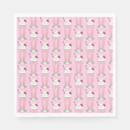 Eiscreme Shoppe Erdbeere Pink Shake Milkshake Serviette