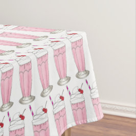 Eiscreme Shoppe Pink Milkshake Soda Nahrung Tischdecke