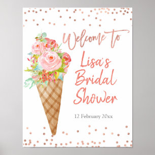 Eiscreme Sie wurde abgeschöpft Bridal Shower Willk Poster
