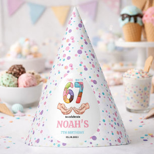 Eiscreme “Six Seven” 7. Geburtstagsfeier für Kinde Partyhütchen