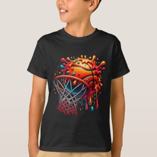 Eiscreme Skelett Tropf Jungen Mädchen Kinder Skele T-Shirt