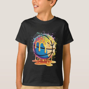Eiscreme-Skelett-Tropf-Splatter-Malerei Skelett-Tr T-Shirt