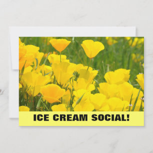 Eiscreme Social! Einladungen Ankündigungen Mohn