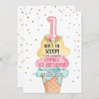 Eiscreme Social Hier ist der erste Schuh Geburtsta