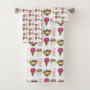 Eiscreme Social Sundance Milkshake Banana Split Badhandtuch Set