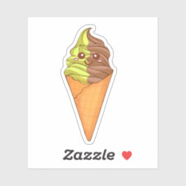Eiscreme Soft Serve Matcha Green Tee Dessert Aufkleber