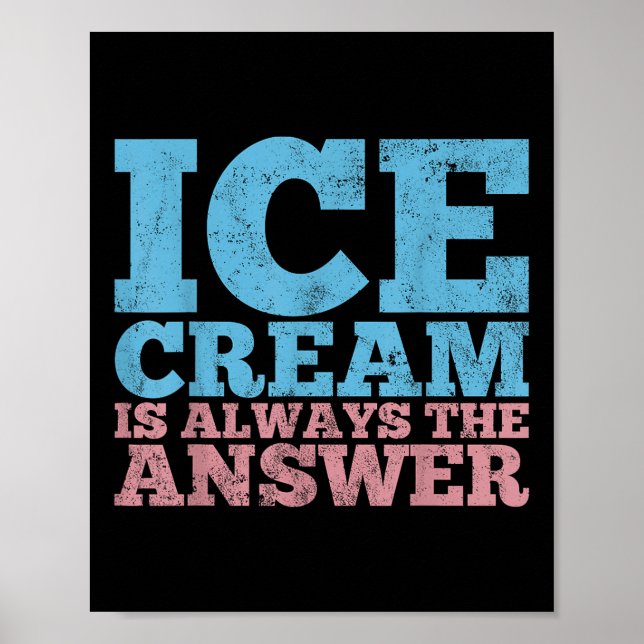 Eiscreme Sommer Frozen Funny Vintages Geschenk Poster (Vorne)