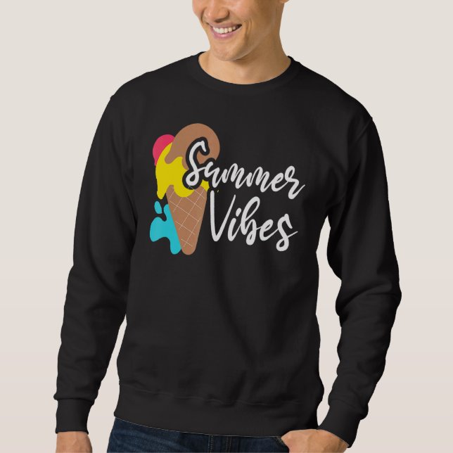 Eiscreme Sommerbecher für Unisex Sweatshirt (Vorderseite)