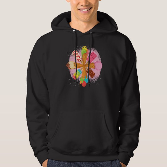 Eiscreme Sommernachtsfest Eiscreme Premium Hoodie (Vorderseite)