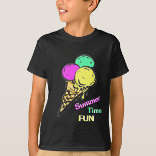 Eiscreme Sommerzeit Spaß T - Shirt