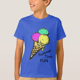 Eiscreme Sommerzeit Spaß T - Shirt