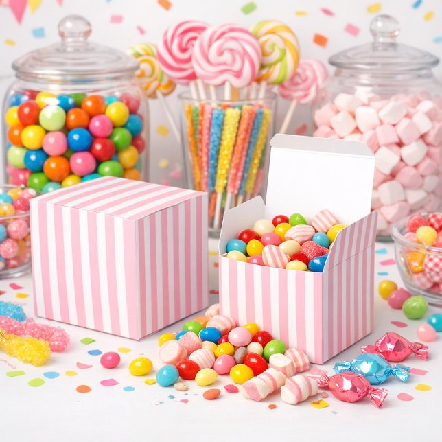 Eiscreme-Sozial Pink Stripes Geschenkschachtel (Von Creator hochgeladen)