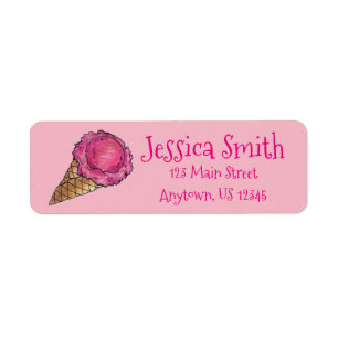 Eiscreme Soziales Party Rosa Waffelkone