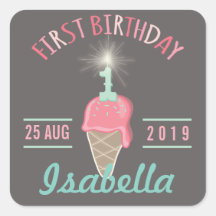 Eiscreme Sparkler 1. Geburtstag Party Geschenktag