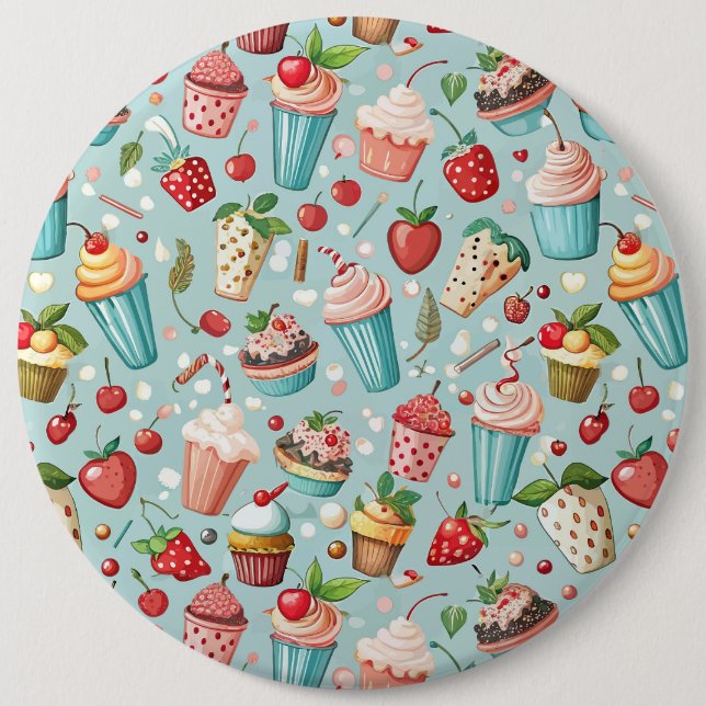Eiscreme Spaß Button (Vorderseite)