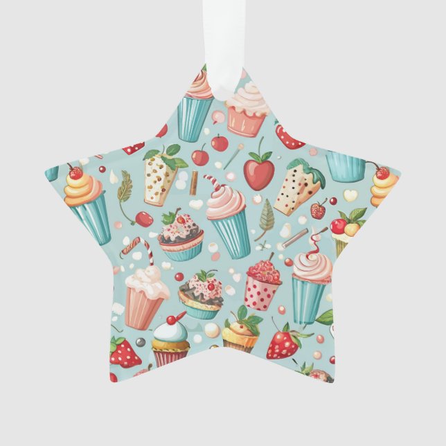 Eiscreme Spaß Ornament (Vorderseite)