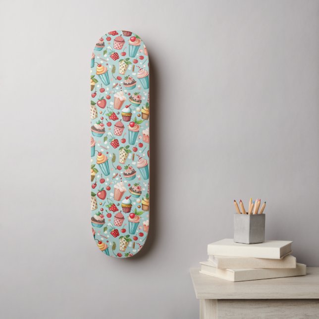 Eiscreme Spaß Skateboard (Wandkunst)