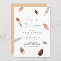 Eiscreme Sprinkle Mint Pink Summer Baby Dusche