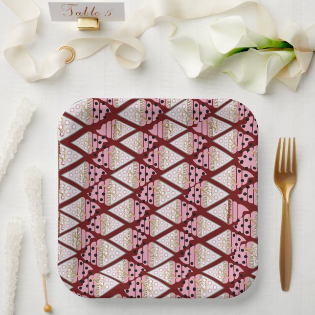 Eiscreme-Sprinklen Berry Paper Plate Pappteller (Hochzeit)