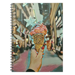 Eiscreme-Sprinklen Notizblock