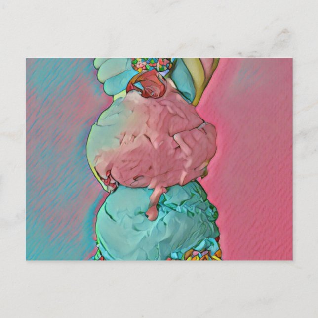 Eiscreme-Sprinklen Postkarte (Vorderseite)