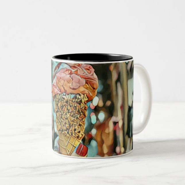 Eiscreme-Sprinklen Zweifarbige Tasse (VorderseiteRechts)