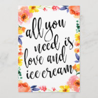 Eiscreme-Station erschwingliches Blumenschild