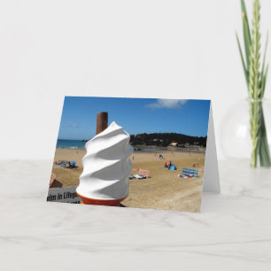 Eiscreme, Strand von St Brelade Feiertagskarte