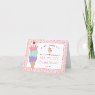 Eiscreme Sundae Bridal Dank Karte