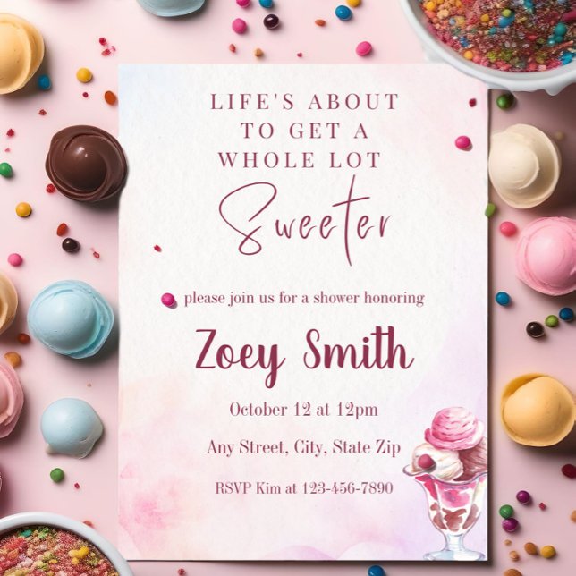 Eiscreme Sundae Dusche Einladung (Von Creator hochgeladen)