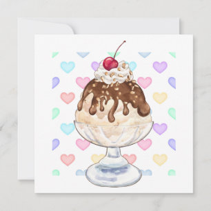Eiscreme Sundae Einladung