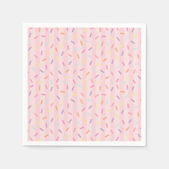 Eiscreme Sundae Heres The Scoop Sweet Sprinkles Serviette (Vorderseite)