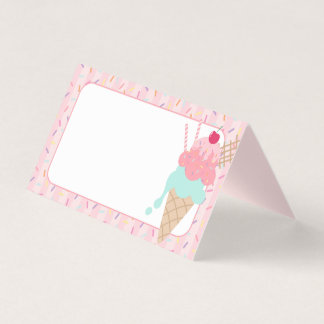 Eiscreme Sundae Hier die Scoop-Platzkarten