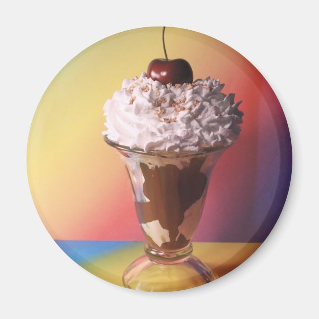 Eiscreme Sundae Kühlschrankmagnet Magnet (Vorne)