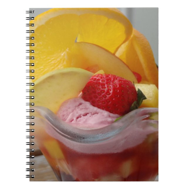 Eiscreme-Sundae-Notebooks Notizblock (Vorderseite)