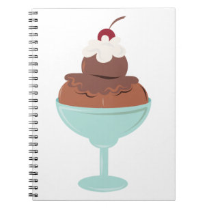 Eiscreme Sundae Notizblock