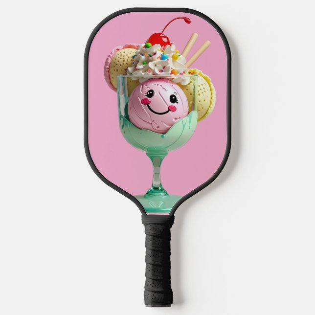 Eiscreme Sundae Pickleball Pickleball Schläger (Vorderseite)