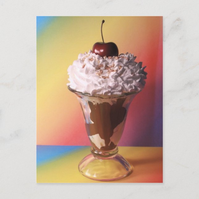 Eiscreme Sundae Postkarte (Vorderseite)