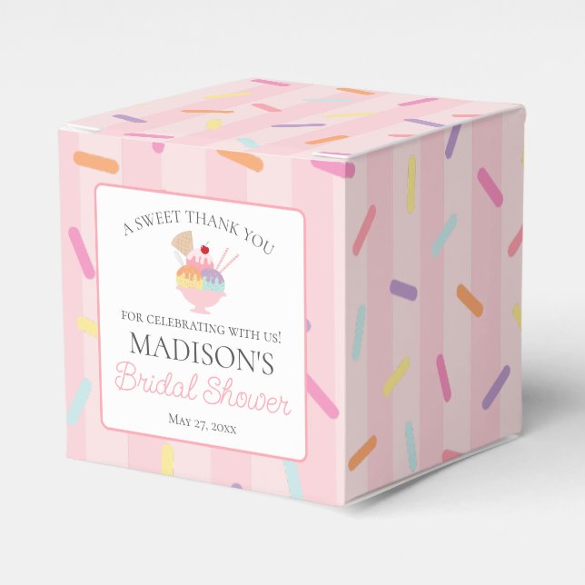 Eiscreme Sundae Scoopup Sweet Brautparty Geschenkschachtel (Vorderseite)