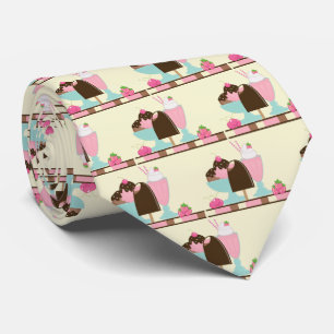 Eiscreme Sundae Sommerliche Leckereien Muster Krawatte