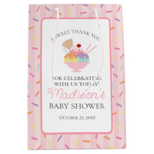 Eiscreme Sundae Sprinkled Baby Shower Favoriten Mittlere Geschenktüte