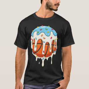 Eiscreme-Süß-Reifen-Tropf-Streusel-Sketll-Spieler T-Shirt