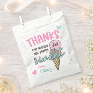 Eiscreme Sweet Celebration Geburtstag Danke Geschenktütchen